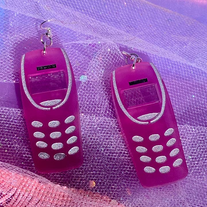 Call Me, Beep Me Earrings for wholesale by Virgo Stellar Co.