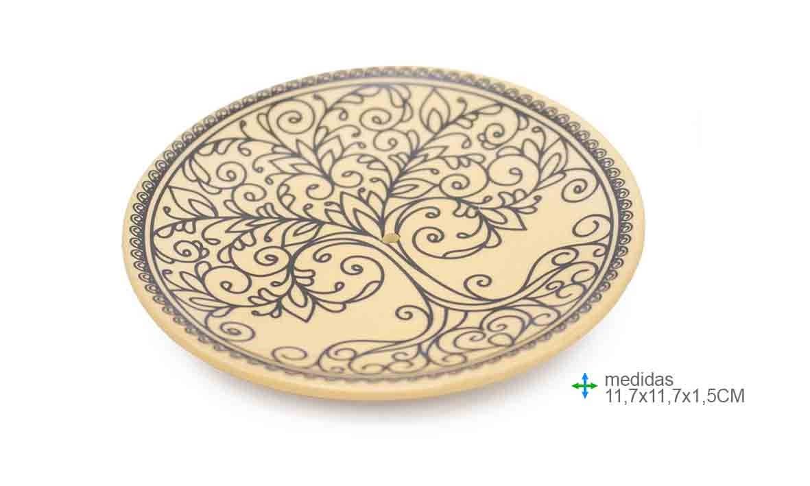 Esoterica Arte - Vente Porte-encens - Brûleur d'encens en céramique 11, 7x11, 7x1, 5 cm (6 pièces)0