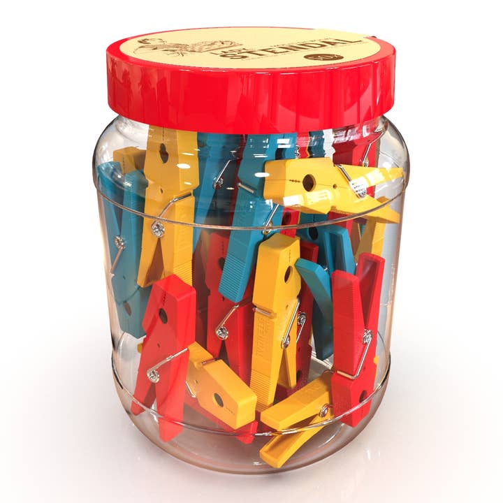 Trendy Tripper - Wholesale Wasknijpers - Wasknijpers pot van 50 stuks | Eco-gerecycled materiaal gemaakt in Portugal