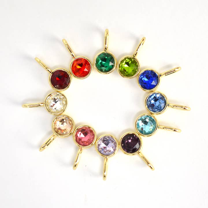 Breloques de pierre de naissance serties clos pour la vente par The Sis Kiss