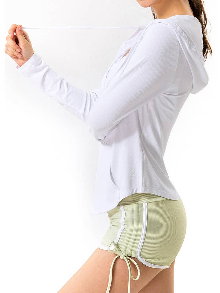 Active by Anna-Kaci – wholesale Athletic jacket – Women′s – Breathable Active Drawstring Zip-Up Hoodie Jacket11