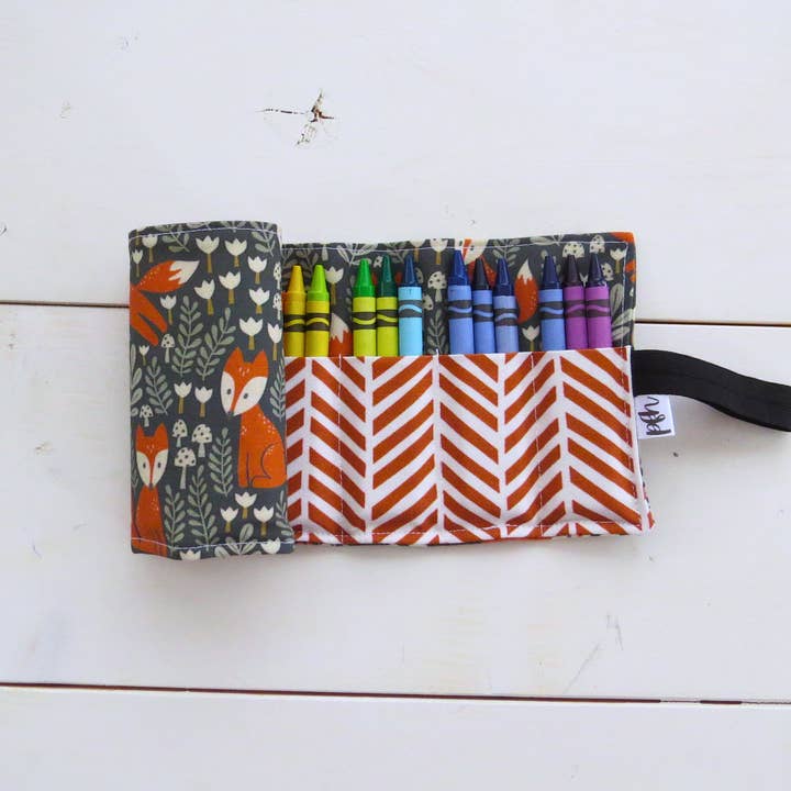 PaperFromHeaven - Wholesale Crayons – Child & baby - Fox Crayon Roll • Forest Friends Kids Gifts • Woodland Theme2