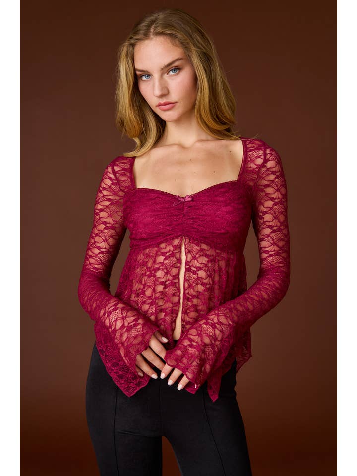 Papermoon - Wholesale Blouse - Women's - PT18216 - Ella Sweetheart Lace Top13