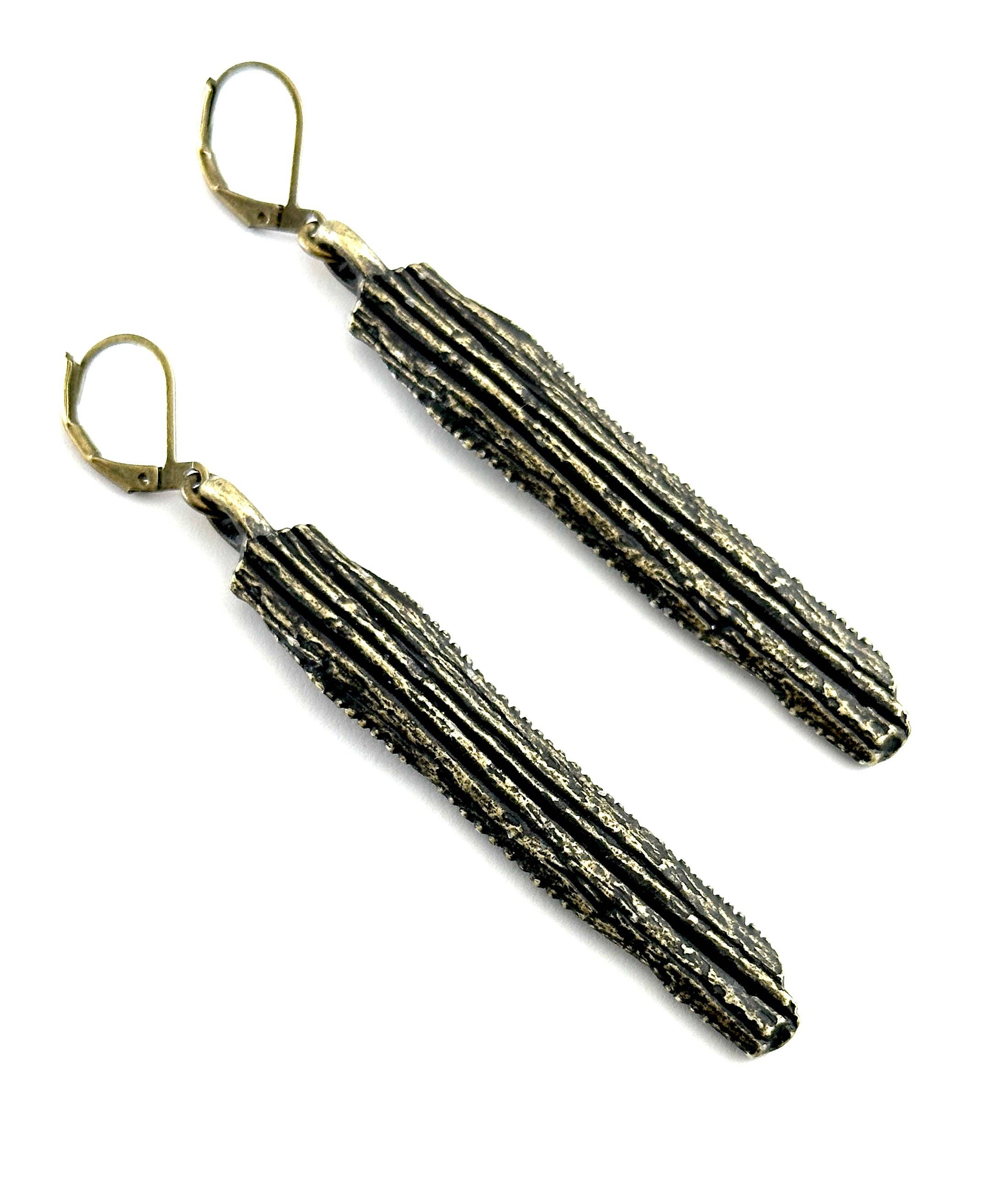 Crunchy Diva Designs - Vendita all'ingrosso Orecchini pendenti - Collezione Organic Casting - Orecchini Coda di Razza Fossilizzata0