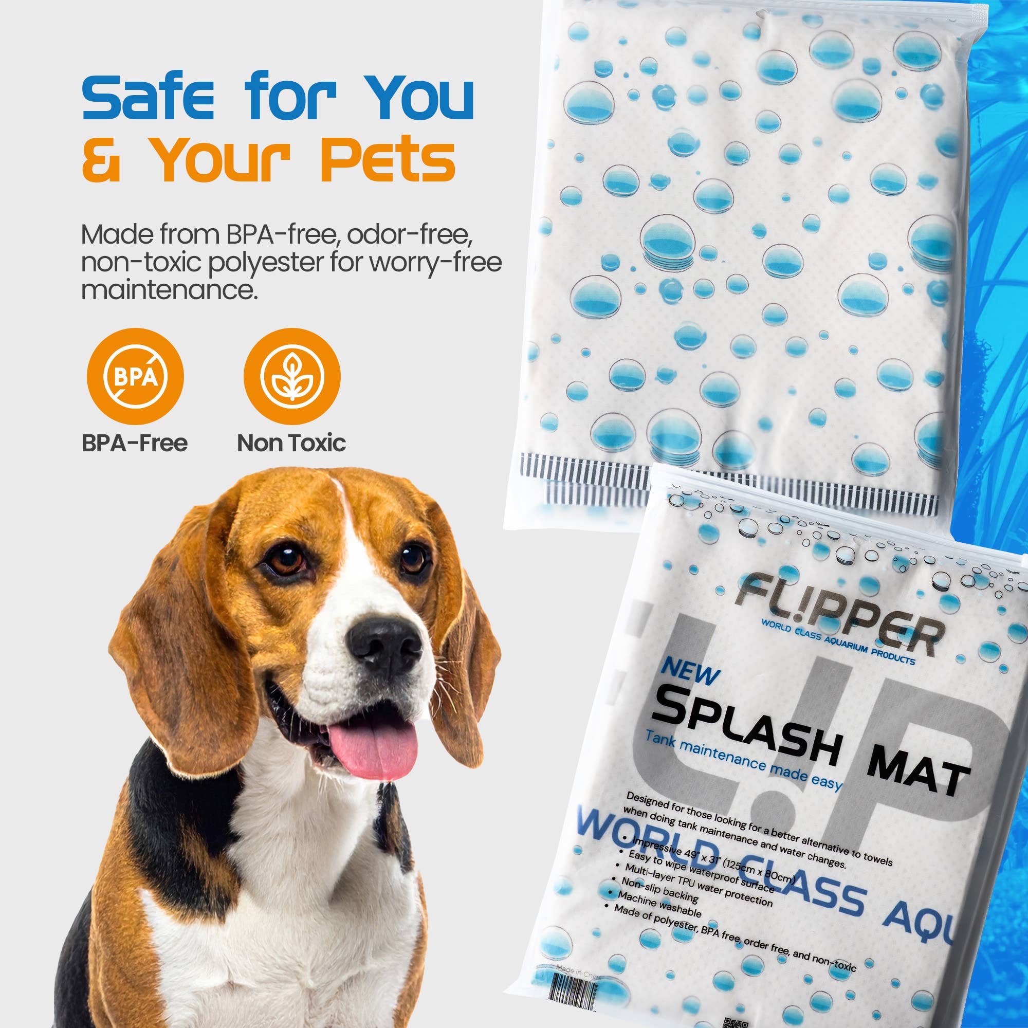 Flipper Aquarium Products - Wholesale Floor Mat - Flipper Aquarium Splash Mat6