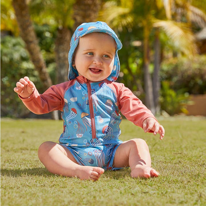 UV Skinz - Wholesale One Piece Swimsuit - Baby - Baby Boy's Long Sleeve Swim Romper4