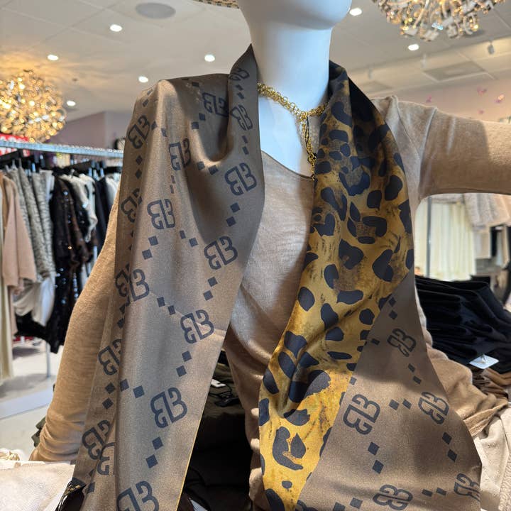 BACIAMI Silk Monogram Scarf for wholesale by Baciami