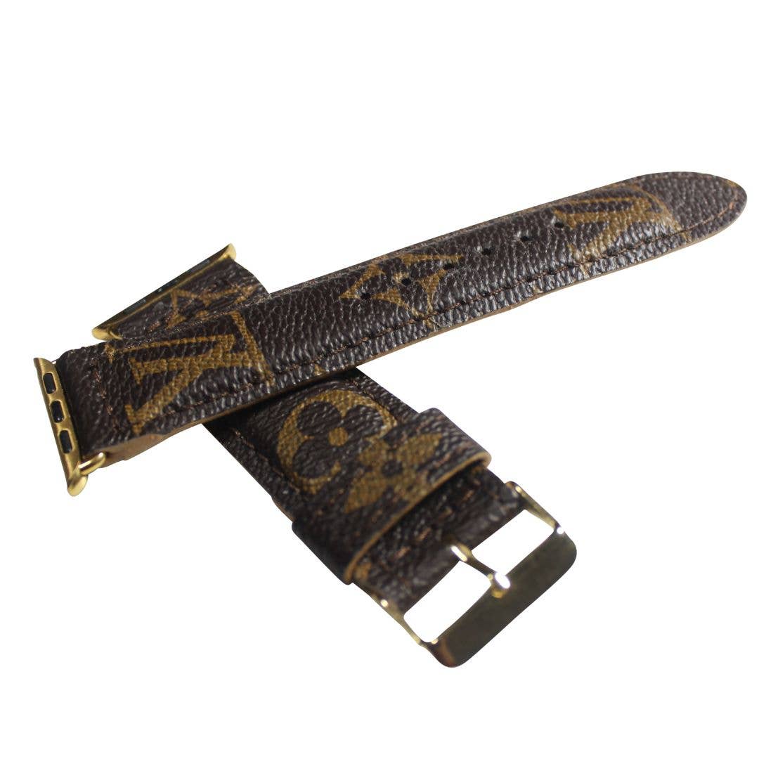 ANAGHE ATELIER – Großhandel Uhrenarmband – Unisex – Upcyceltes Louis Vuitton Apple Watch Armband Braun1