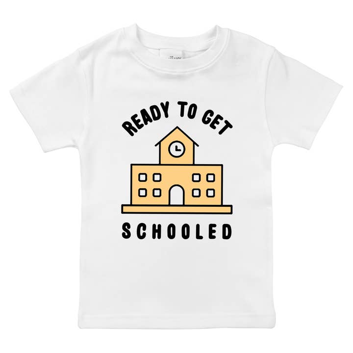 Spunky Stork - Wholesale Screen Printed T-Shirt - Kids - Back to School Ready Get Schooled Funny Organic Kids Shirt