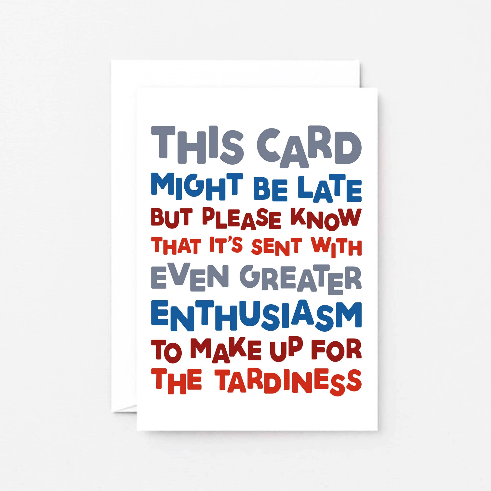 SixElevenCreations – wholesale Birthday card – Tardy Belated Birthday Card | SE0710A62