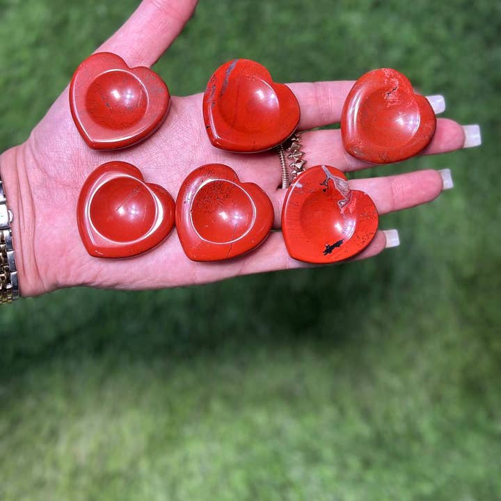 CaNatureLover - Wholesale Spiritual stone/crystal - Red Jasper Heart Shaped Worry Stone | 1.5 Heart Worry Stone4
