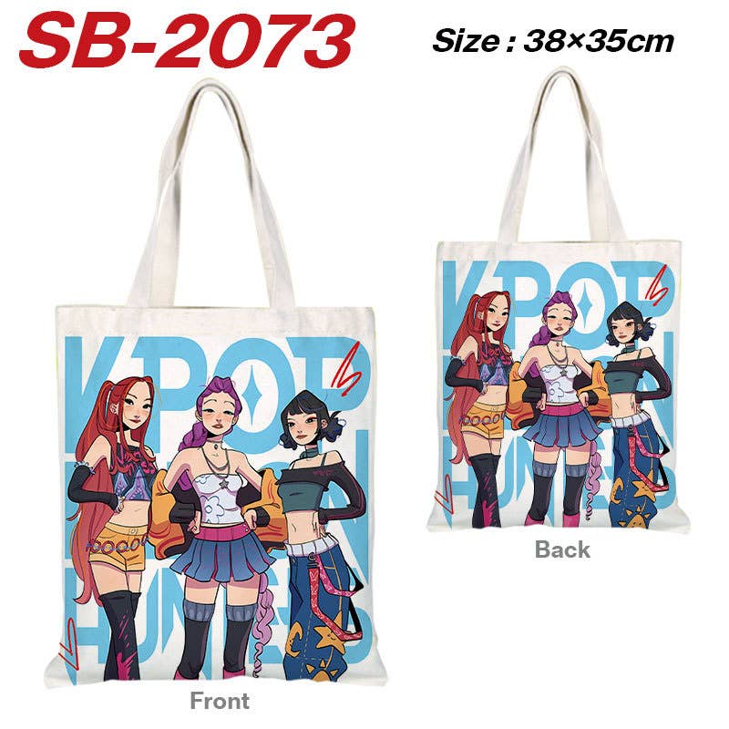 Little Trendy - Vente Tote bag – femme - Sac fourre-tout en toile à impression intégrale inspiré du K-pop KDH12
