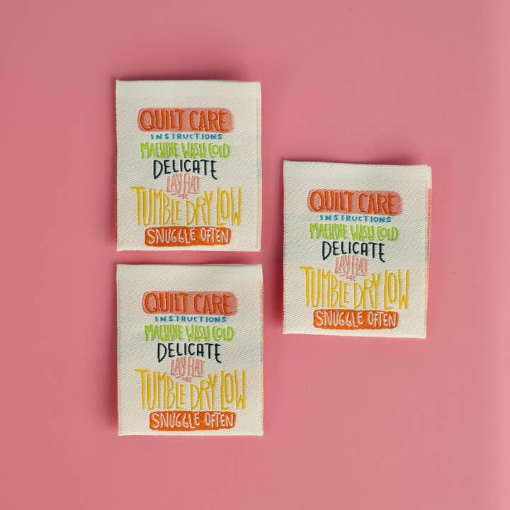 Quilt Care - Designer Sewing Labels for wholesale by Kati Cupcake