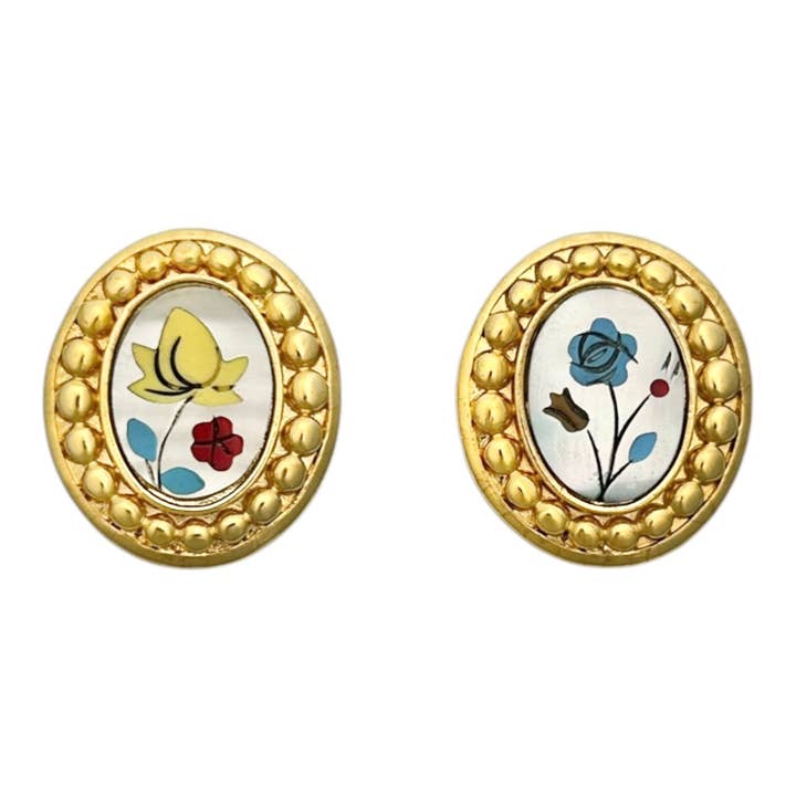 Mother of Pearl Garden Earrings for wholesale by The Sage Vintage