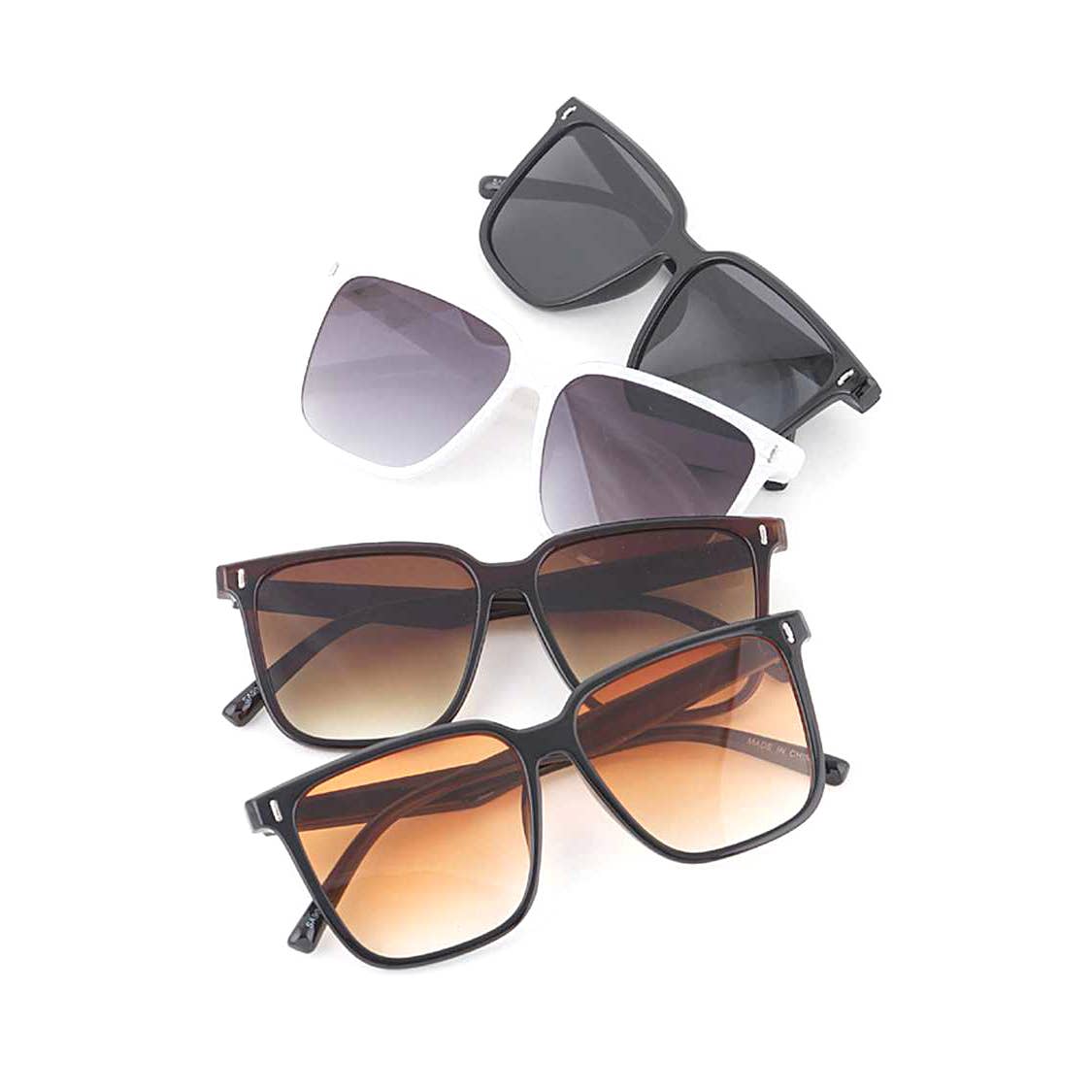 LA Jewelry Plaza - Vendita all'ingrosso Occhiali da sole - Donna - Set di occhiali da sole Classic Tint Square0