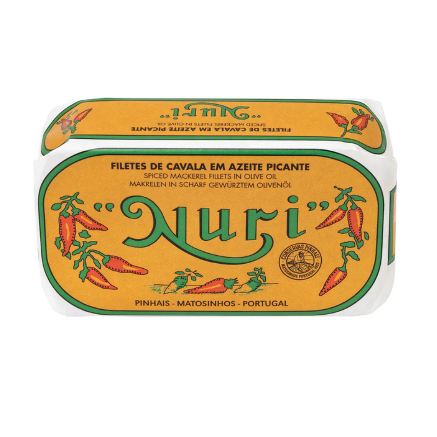 Portugalia Imports - Wholesale Tinned Fish - Nuri Spiced Mackerel Fillets in Olive Oil0