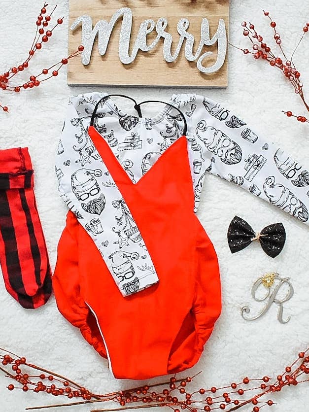 Red Solid Romper for wholesale by The Baby Bird Boutique