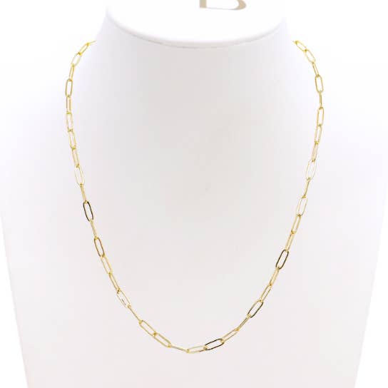 Gold Ashley (Flat) Necklace for wholesale by The Charm Bar Company