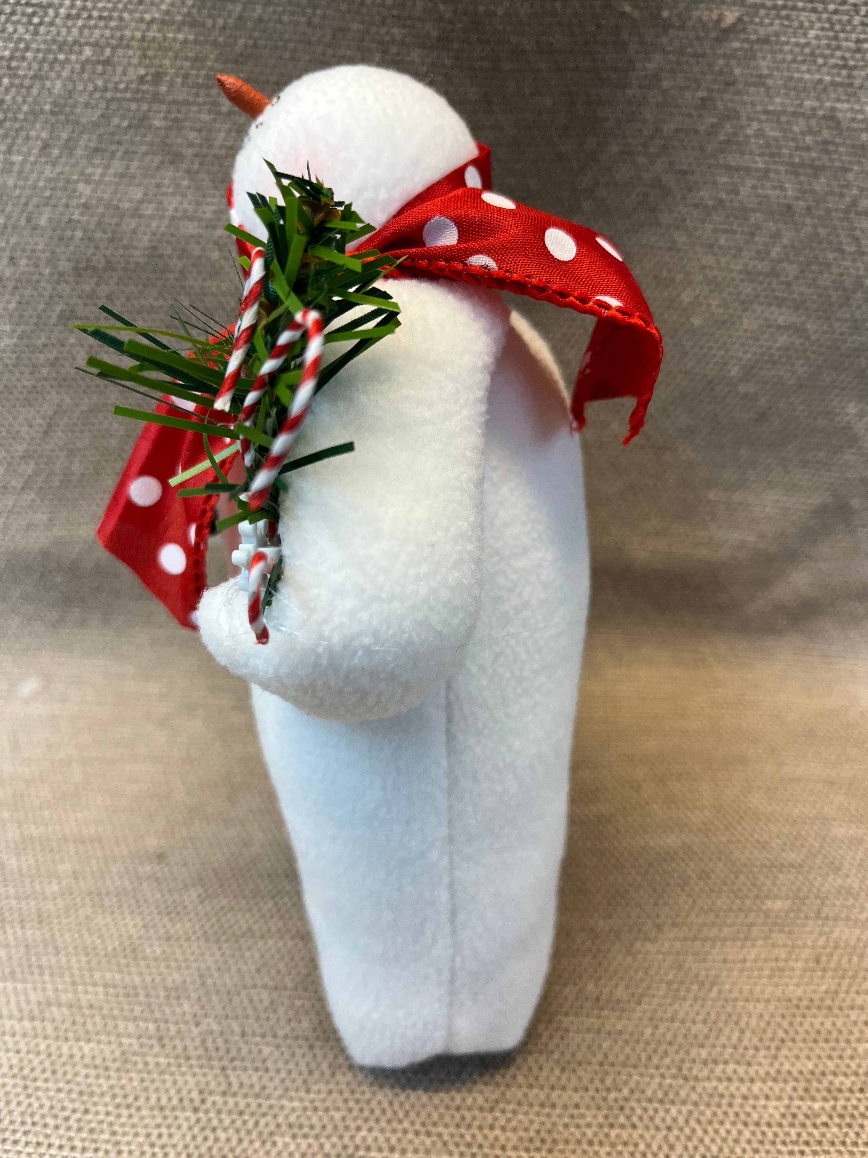 Sandy Pants Snowmen – Großhandel Weihnachtsschmuck – Schneemann mit Fleecefüllung _Sandy Pants Classic_Candy Cane2