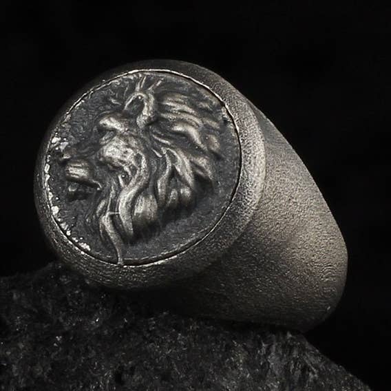Lion Pinky Ring for wholesale by Espada Silver