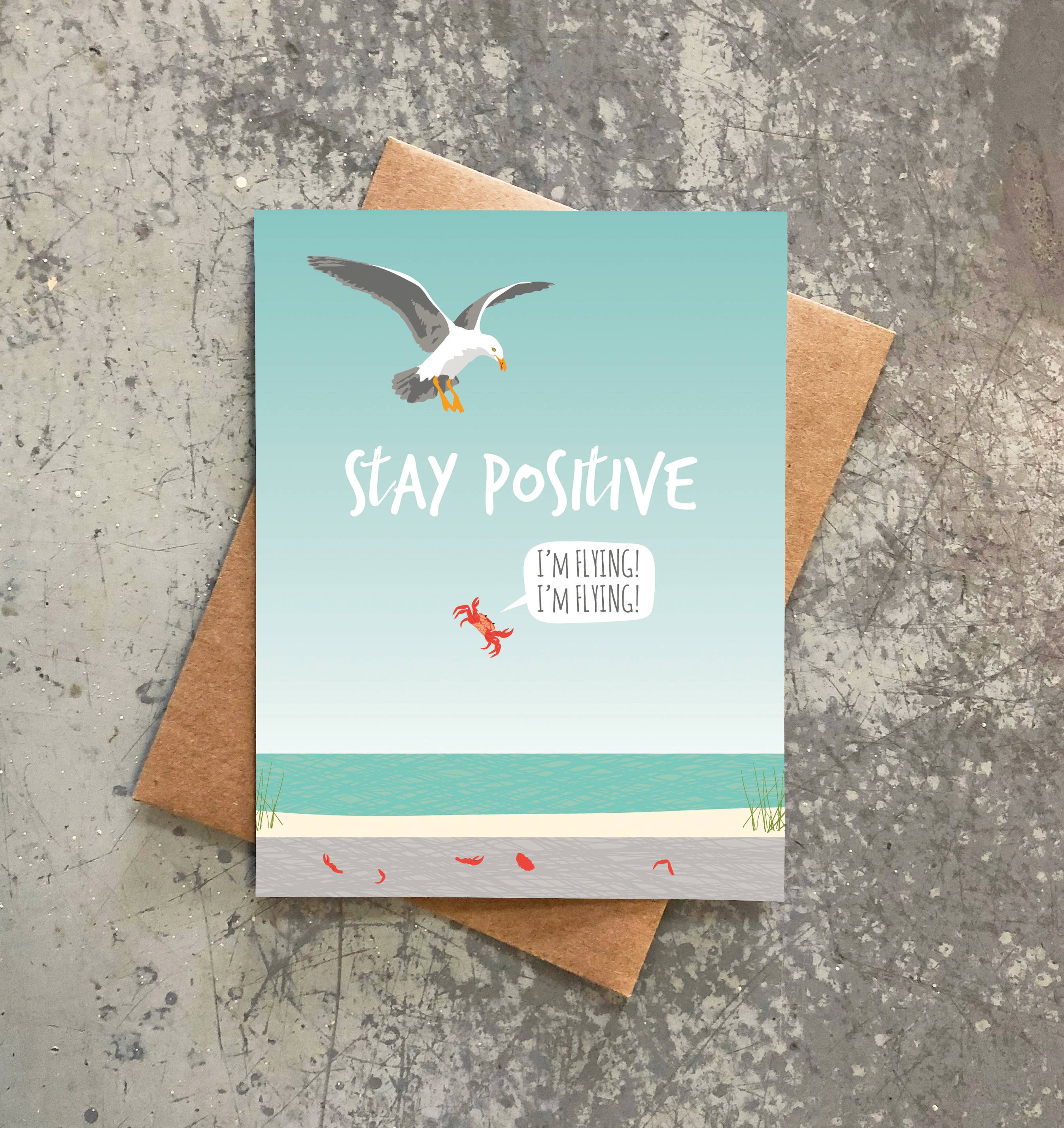 Modern Printed Matter – postal de incentivo por atacado – Cartão Fique Positivo1