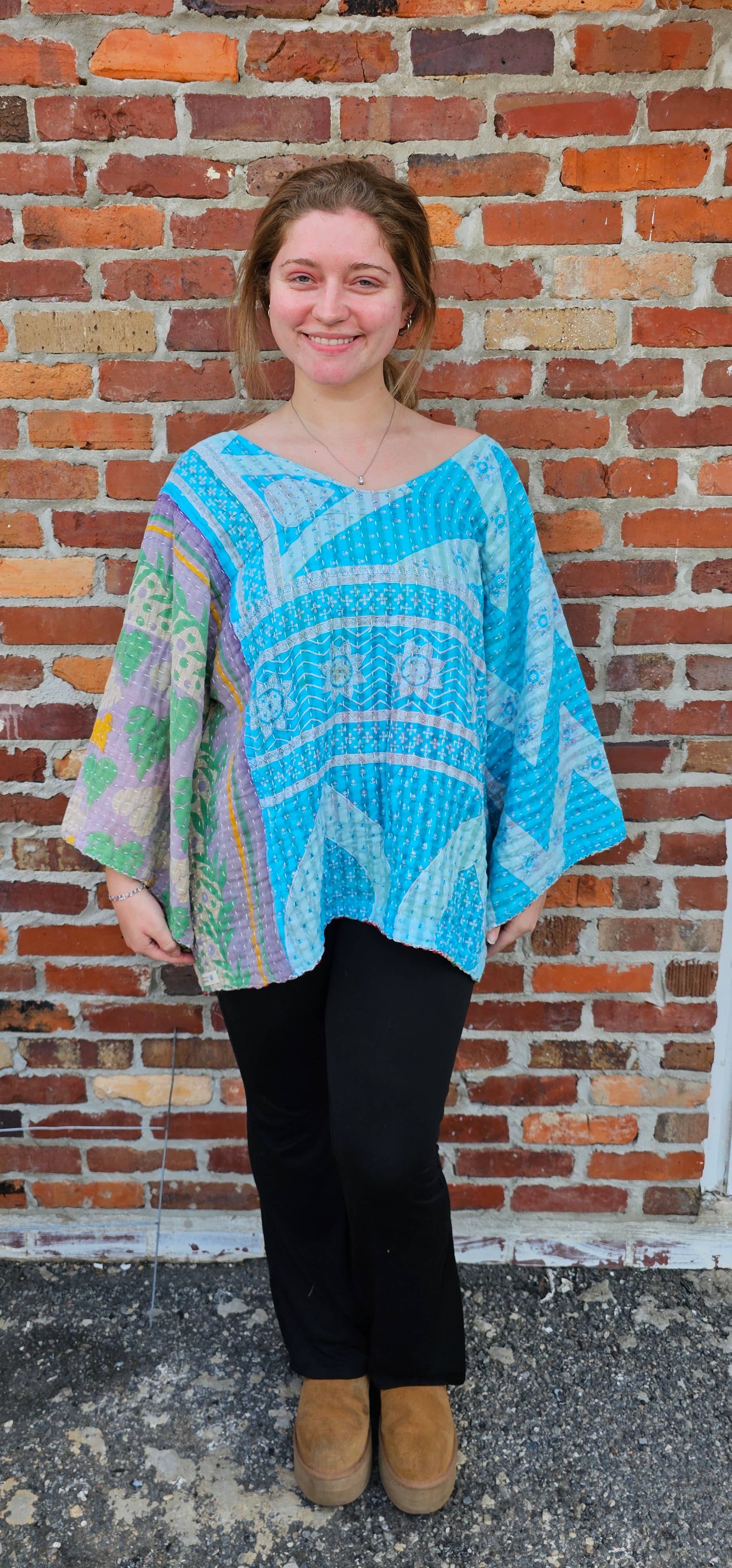 Little Hippie Chick - Wholesale Tunic - Women's - Free Spirit Kantha Top7