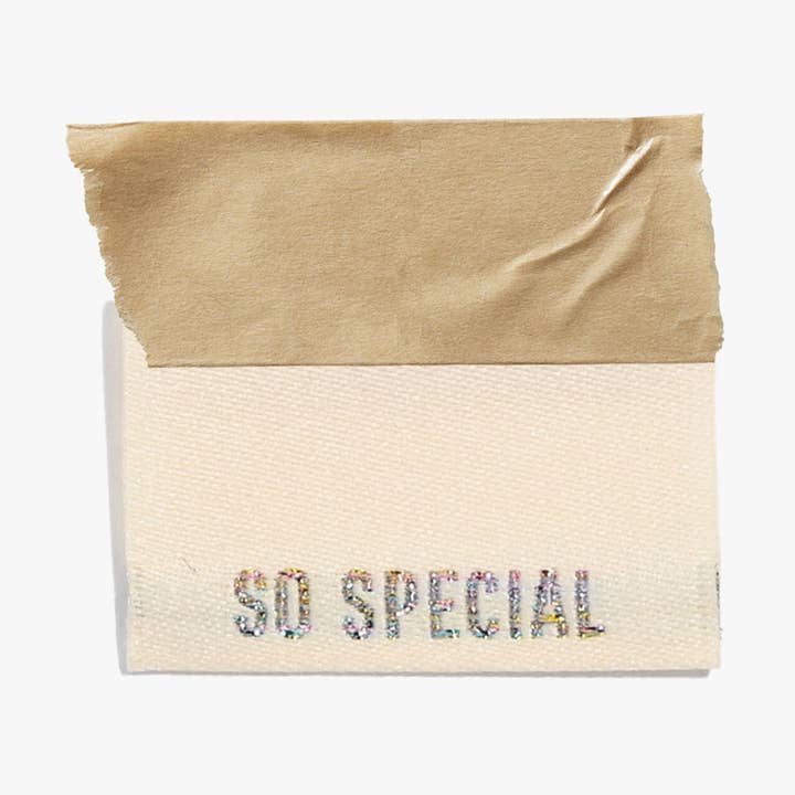 Metallic Side Seam (Cream) Woven Labels | Case of 6 units for wholesale by Kylie and The Machine