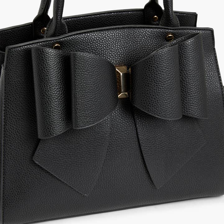 Like Dreams - Wholesale Top Handle Bag - Women's - Park Double Bowtie Top Handle Satchel