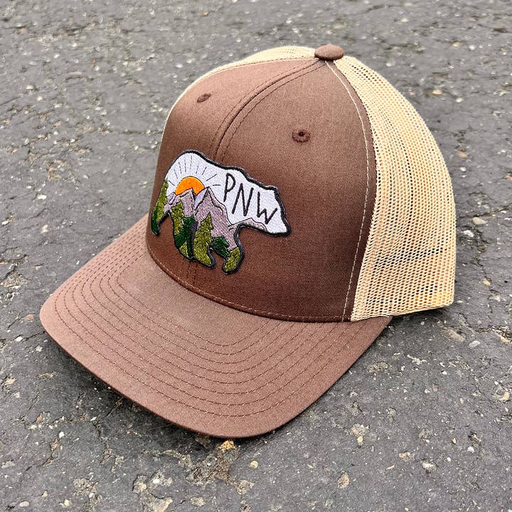 Sticker Girl, formerly KPB Apparel - Wholesale Trucker Hat - Unisex - PNW Bear | Curved Bill Trucker Hat