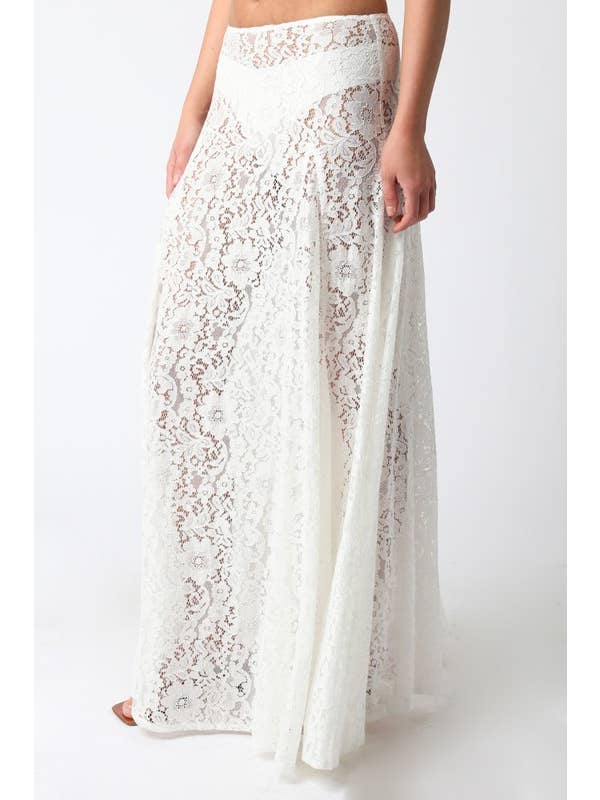 Olivaceous - Wholesale Skirt – Women’s - Viola Laced Maxi Skirt1