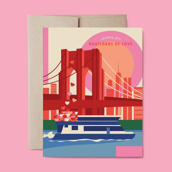 Belle Belette - Wholesale Love Card - Brooklyn Sending Boatloads of Love Card0