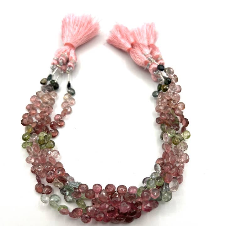 Natürliche Multi-Turmalin facettierte Perlen, Turmalin-Tropfen für den Großhandel von GTG Gems Corp