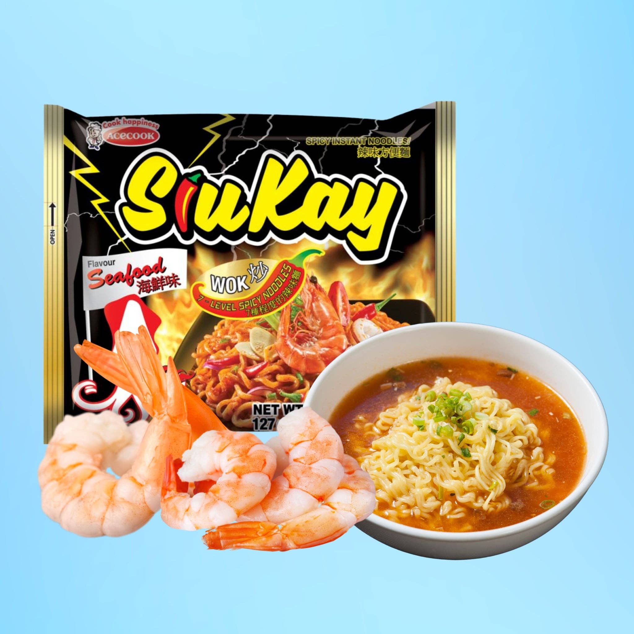 utoppa GmbH - Wholesale Ramen - Vina Acecook Instant Noodles Spicy Seafood 127 g1