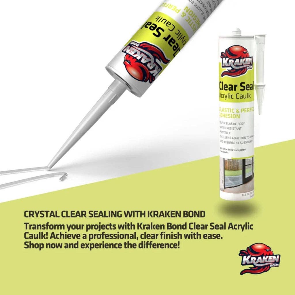 Dynamic Stone Tools - Wholesale  - Kraken Bond Clear Seal Acrylic Caulk - Clear7