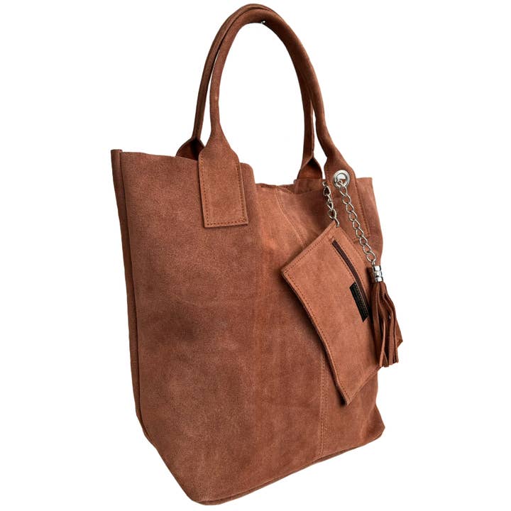 MODARNO - Wholesale Tote bag – Women's - Modarno women's shopping bag in genuine suede leather, co2