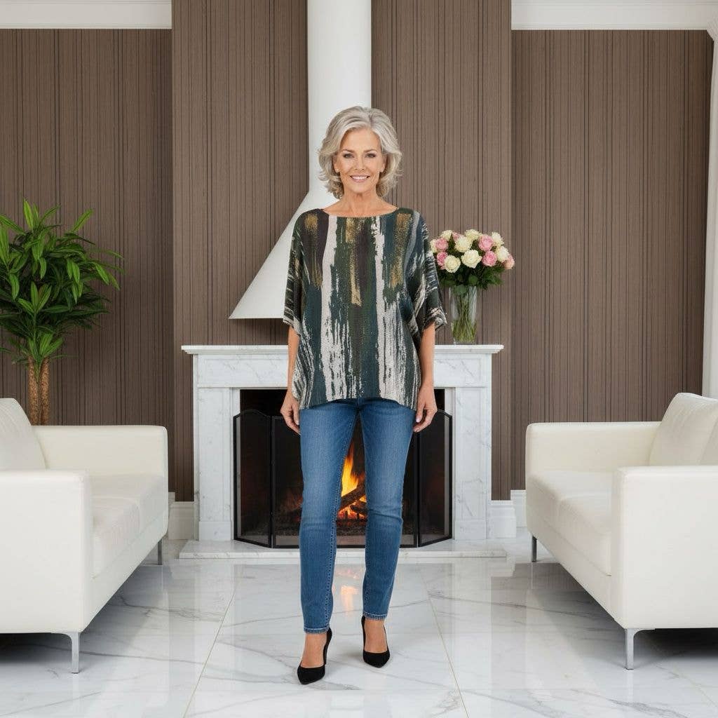 Grøn Guld Metallisk Abstrakt Mesh Strik for engroshandel på Faire1