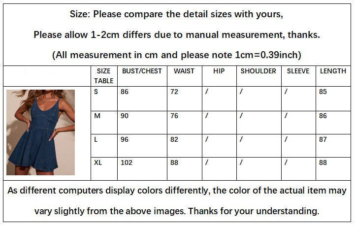 dark blue Denim High Waist Flowy Dress for wholesale on Faire5