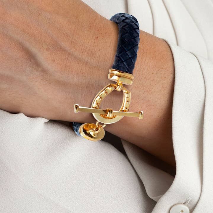 URBAN-EQUESTRIAN – Engroshandel Armbånd med vedhæng – Aristo - Armbånd i sterlingsølv med brun læder og hestesko5