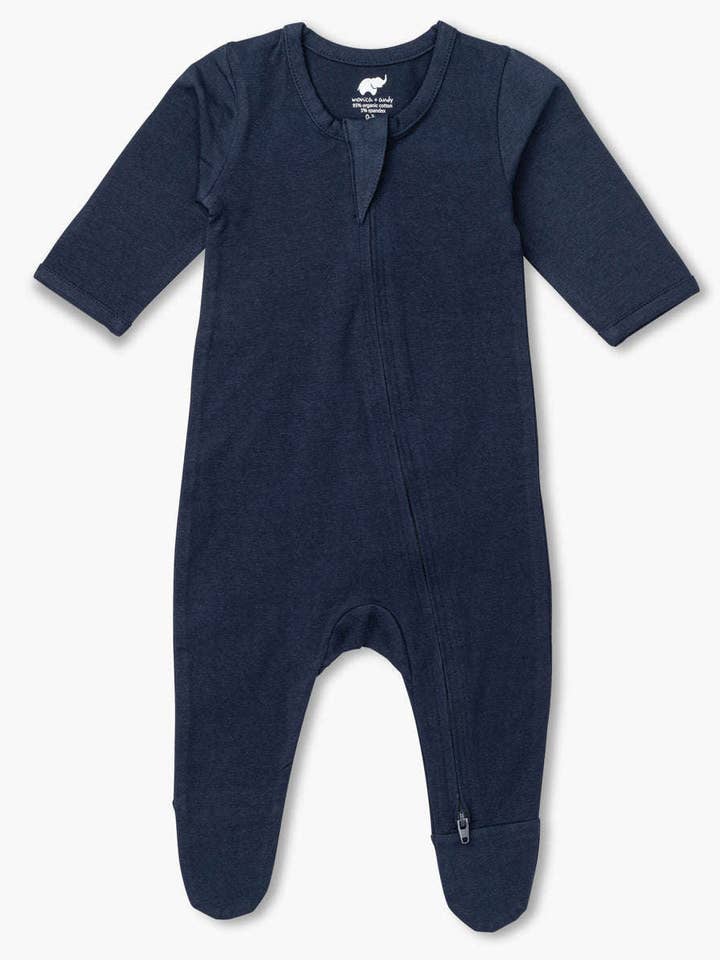 Zipper One-Piece_Navy for wholesale by Monica + Andy