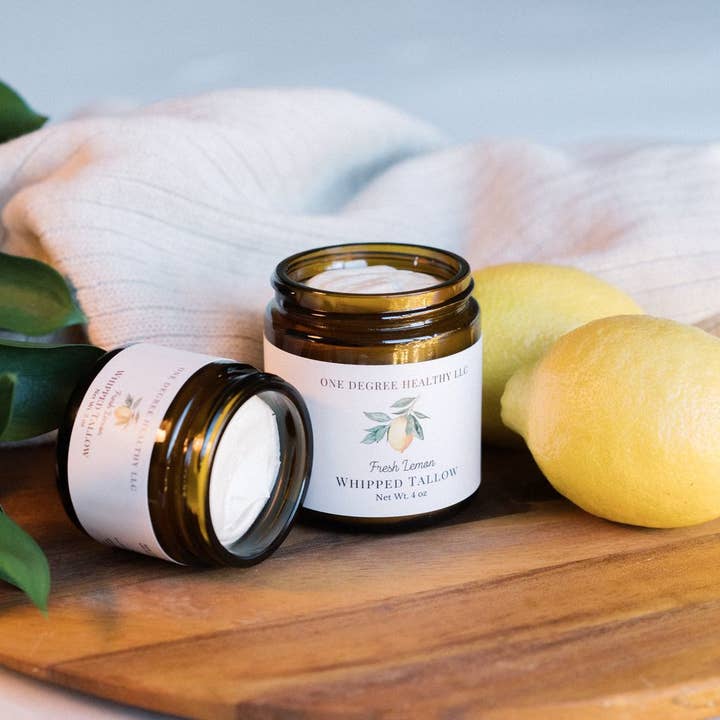 One Degree Healthy- Tallow - Wholesale Body Balm/Butter - Fresh Lemon Whipped Tallow1