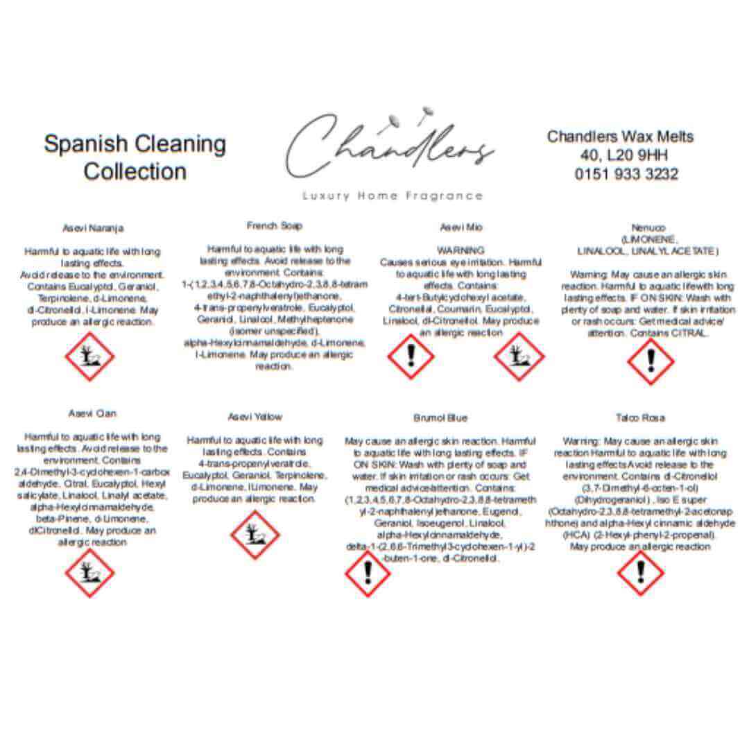 Chandlers Wax Melts - Wholesale Wax Melt - Spanish Cleaning Wax Melt Collection4