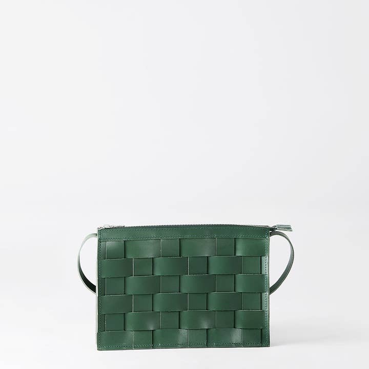 Näver Small Shoulder Bag In Green Leather for wholesale by Eduards Accessories Sweden