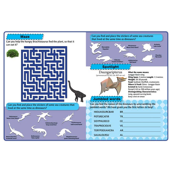 Robert Frederick Ltd – wholesale Sticker – Child & baby – Discover Dinosaurs Sticker Book - Find, Stick and Learn1