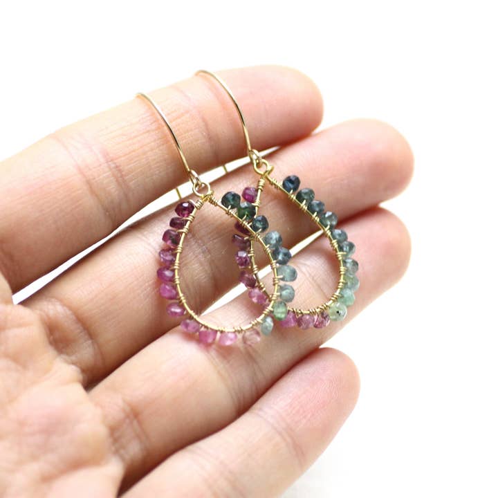 Azki Jewelry - Wholesale Dangle Earrings - Wire Wrapped Chandelier Earrings7