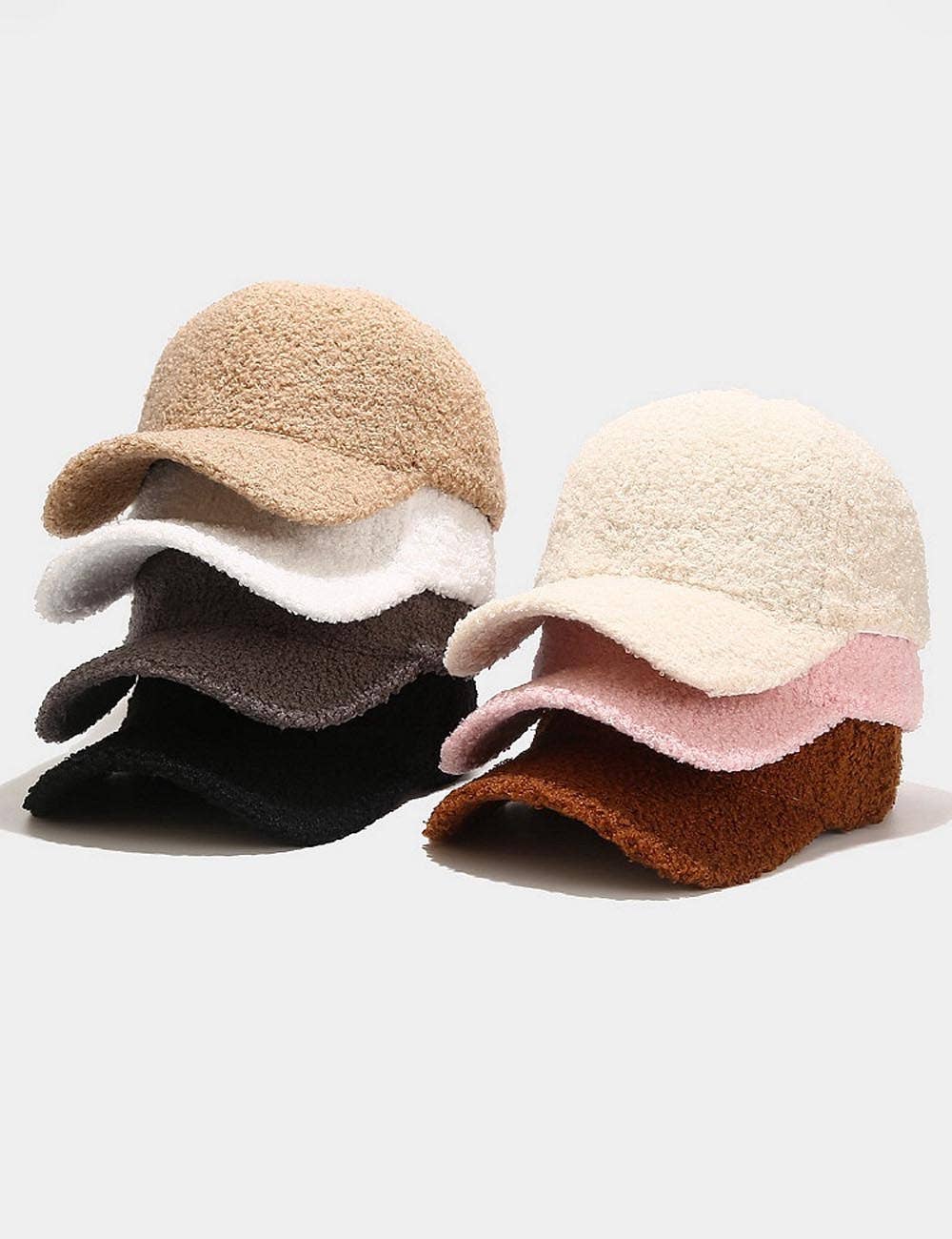 Dipped Shop – Boné de beisebol - Mulher por atacado – Boné Vintage de Lã Quente de Cor Sólida DP25G74811