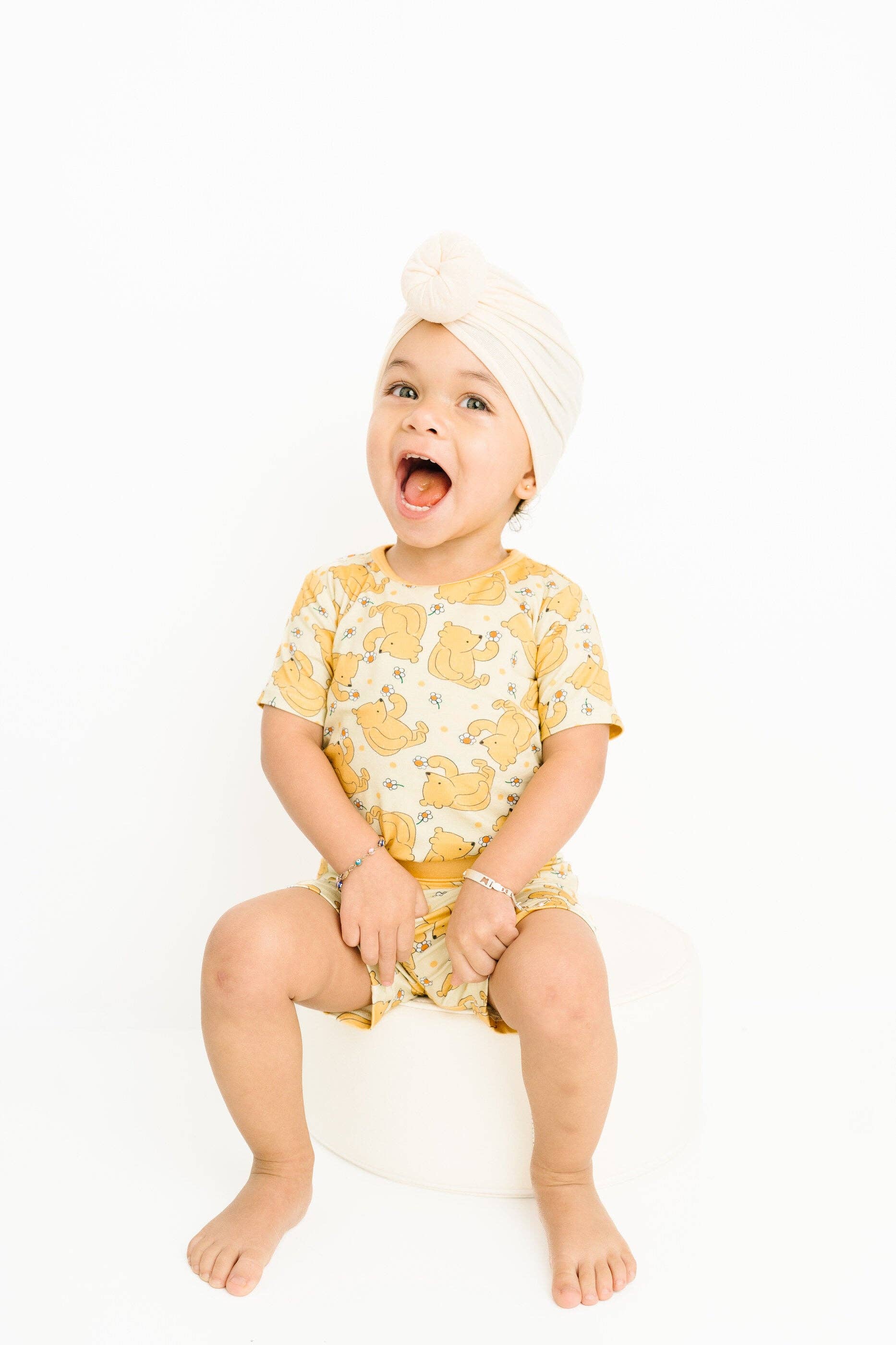 Little One Shop - Wholesale Top & Short Set - Kids - Hunny Bear Bamboo Shorts Set4