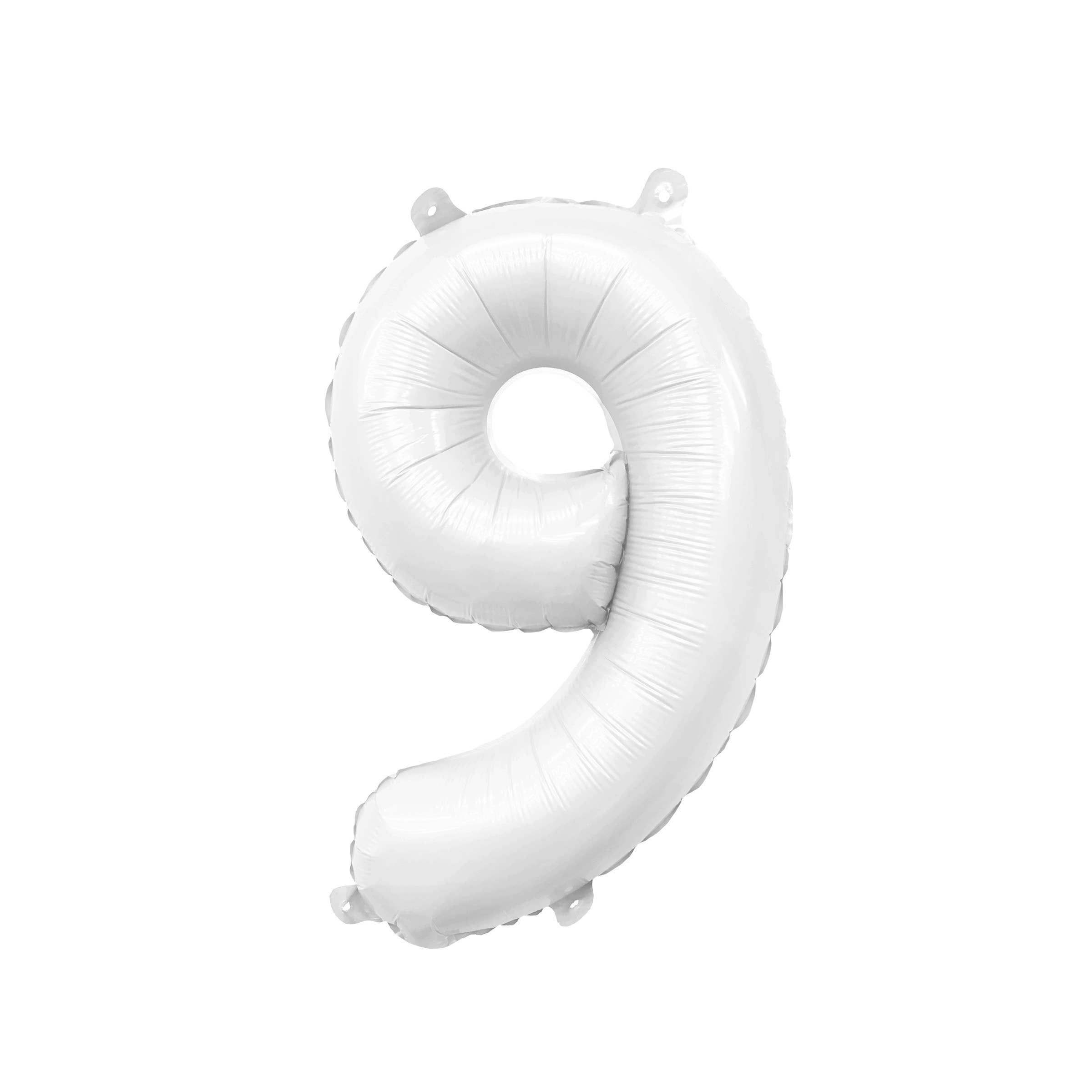 Ellie's Party Supply - Vendita all'ingrosso A palloncino - Palloncini numerici in mylar bianco opaco (81 cm)9