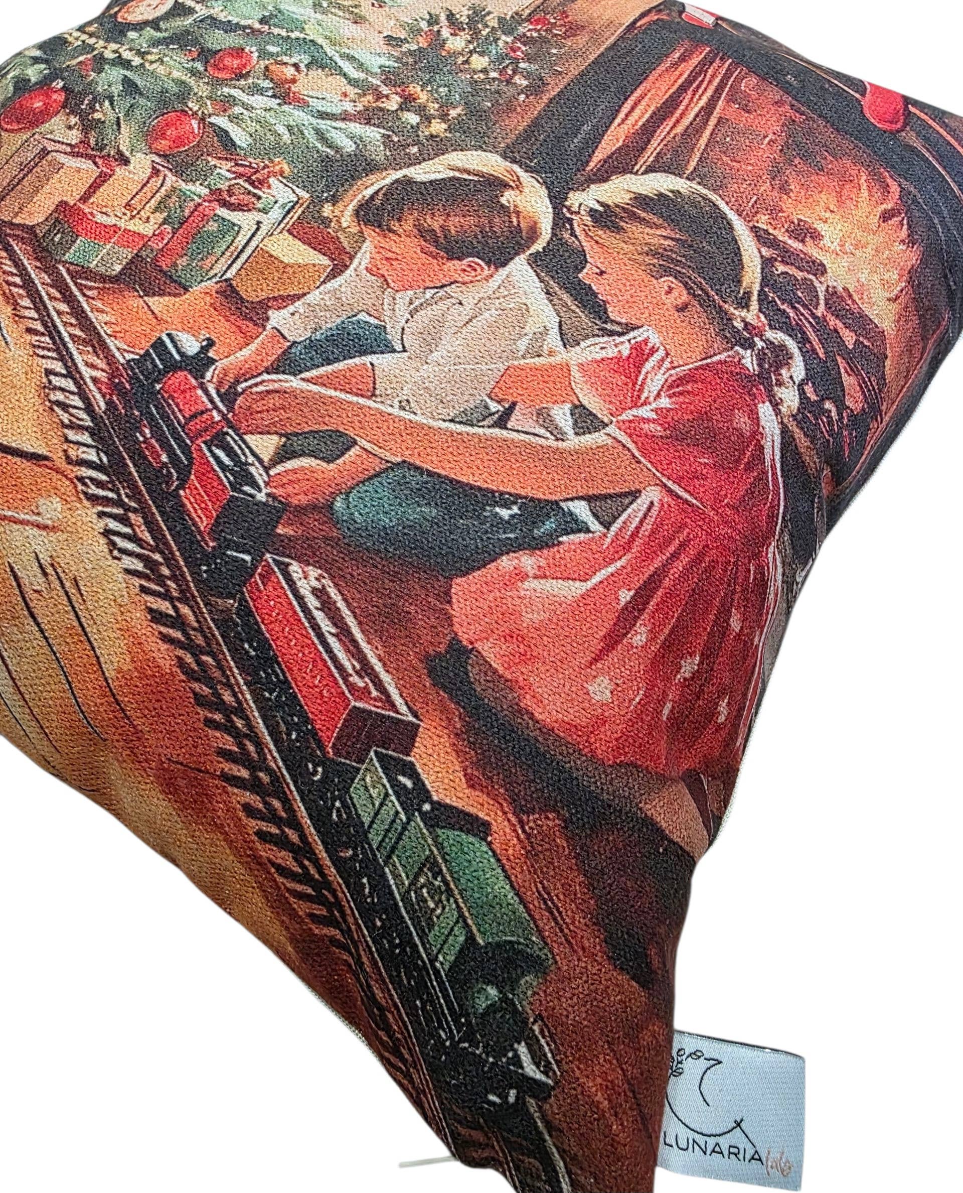 Lunaria Lab – wholesale Dekorativ kudde – Vintage Christmas Family kuddfodral26