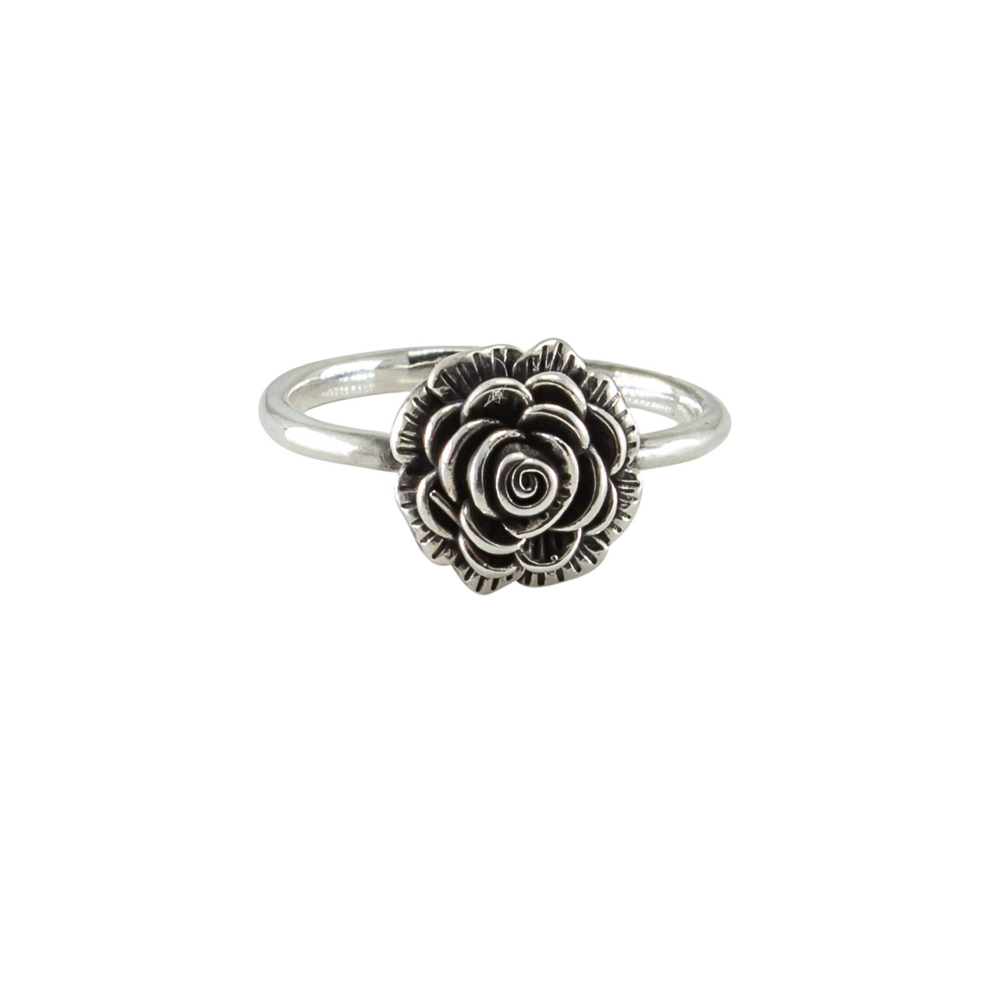 Quasar Gems USA - Vendita all'ingrosso Anello midi/a fascia - Fascia Anello Fiore Argento2