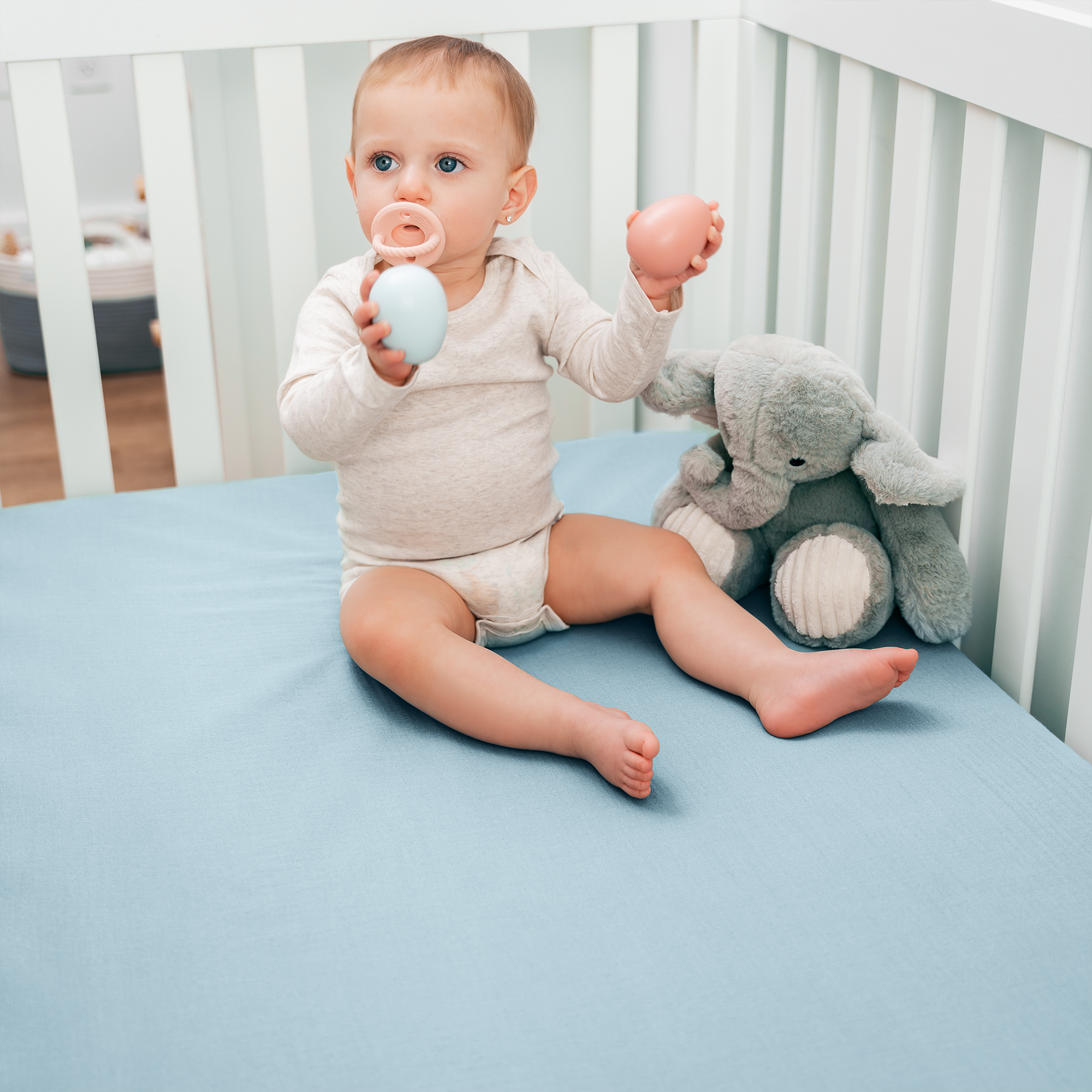 Comfy Cubs - Wholesale Cot/Crib Sheets - Muslin Cotton Fitted Crib Sheet, Soft Snug Fit by Comfy Cubs33